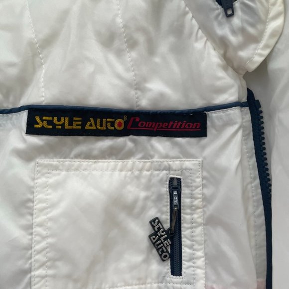 Style Auto Racer Bomber Jacket White - Picture 2 of 5